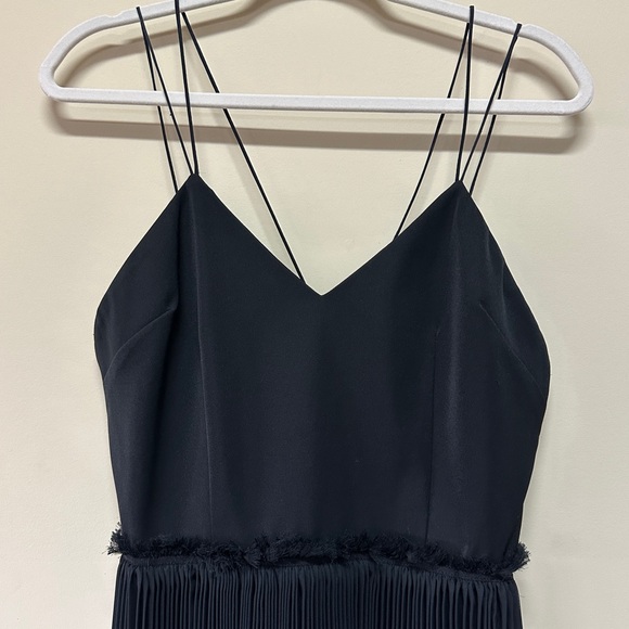 Morgan Carper Harlow Spaghetti Strap Dress with Raw Edge Gather at Waist, Size 6 - Picture 6 of 16